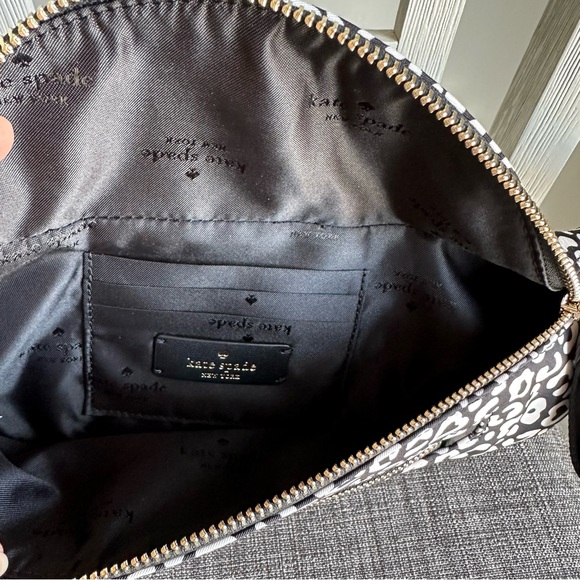 Kate Spade Chelsea Leopard Heart Belt Bag animal print black white - Picture 13 of 16